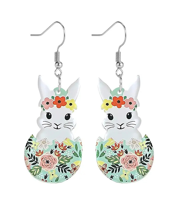 Easter theme acrylic earring - easter bunny rabbit