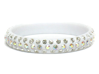 Crystal stud acryl bangle