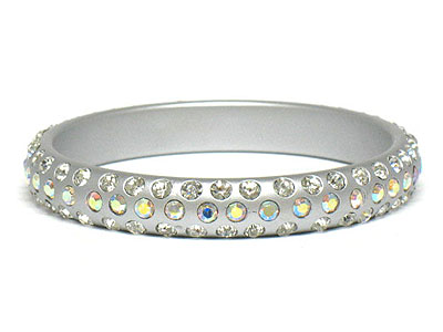 Crystal stud acryl bangle