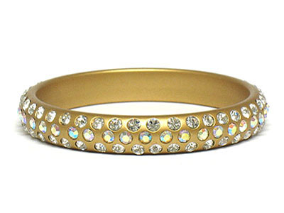 Crystal stud acryl bangle