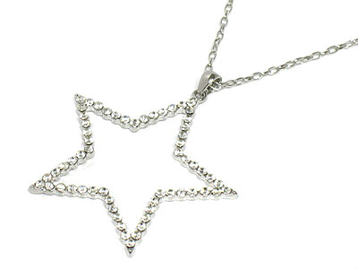 Big crystal star necklace