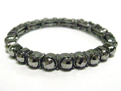 Metallic stone single line stretch bracelet