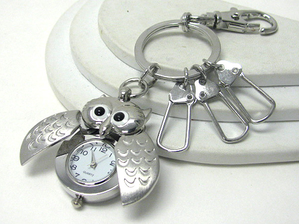 Owl clock key holder