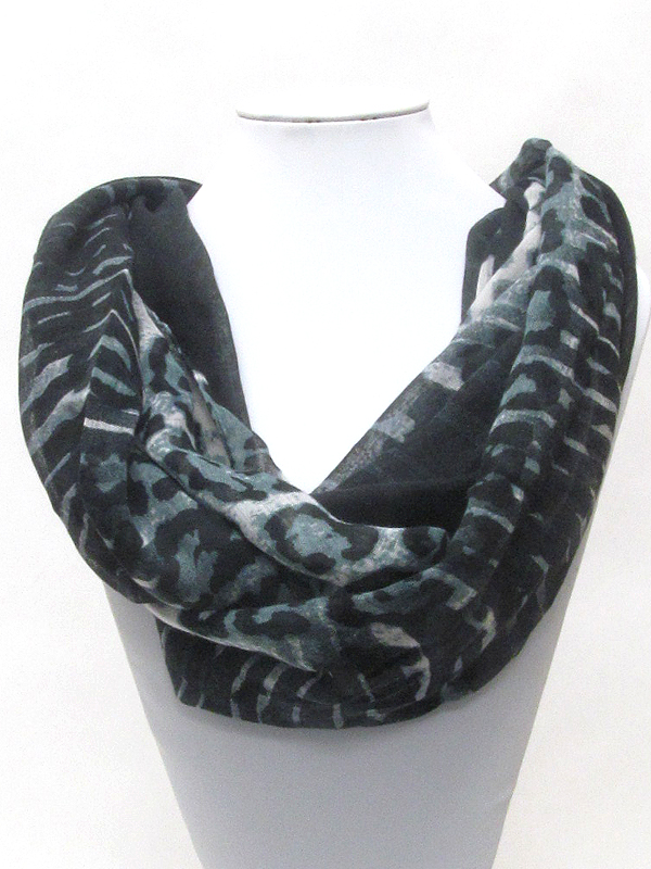 Animal print infinity scarf