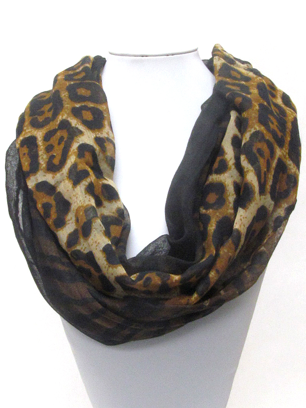 Animal print infinity scarf