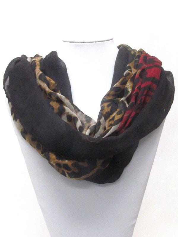 Animal print infinity scarf