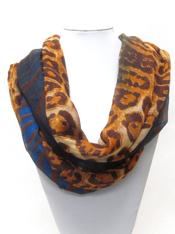 Animal print infinity scarf