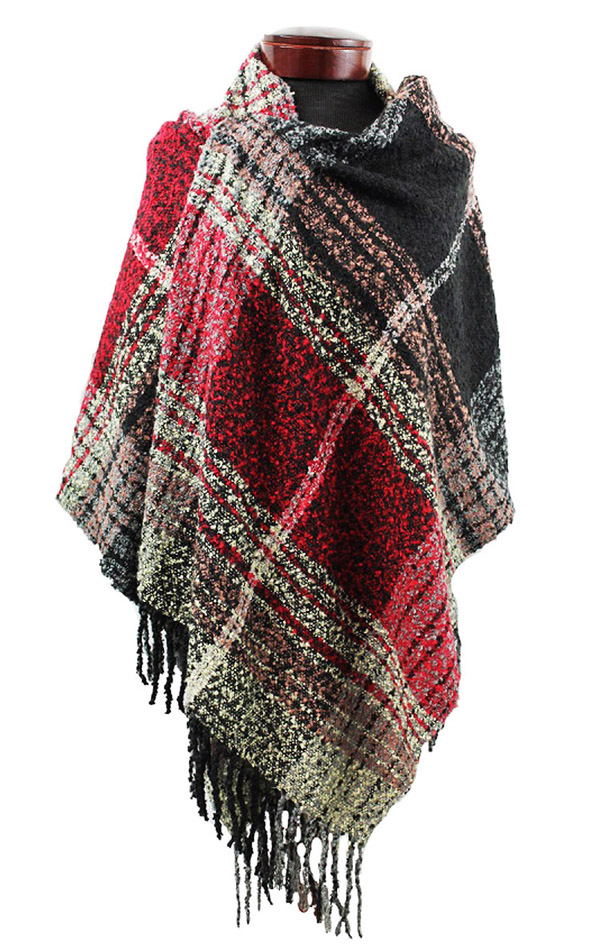 Checker london plaid shawl or blanket scarf