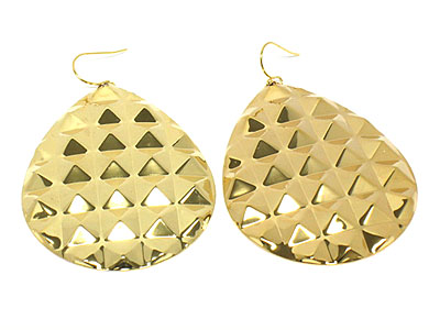 Metal embossed earring