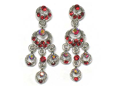 Crystal multi dangles earring