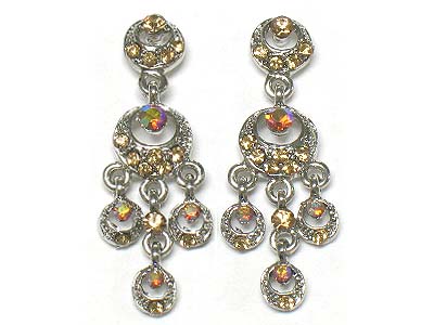 Crystal multi dangles earring