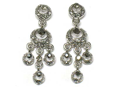 Crystal multi dangles earring