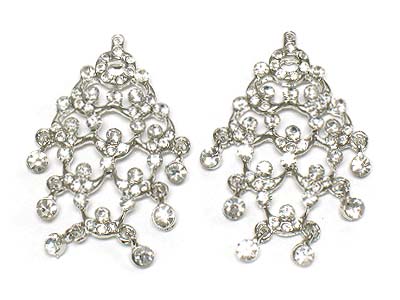 Crystal multi charms deco boutique style earring