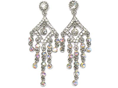 Crystal deco multi dangles earring  