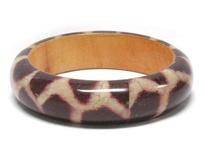 Giraffe pattern wood bangle