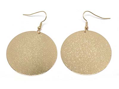 Metal plain round disk earring