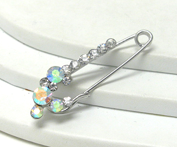 Crystal deco dress pin brooch