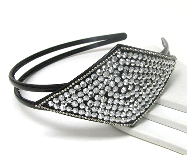 Crystal stud large diamond accent headband