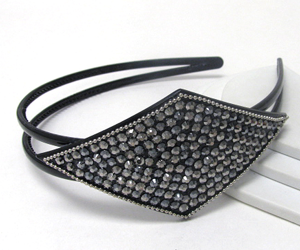 Crystal stud large diamond accent headband