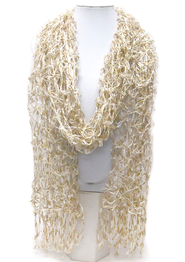 Hand knit scarf or shawl