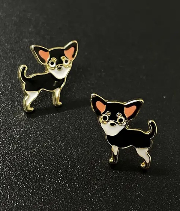 Pet lovers theme dog earring - chihuahua