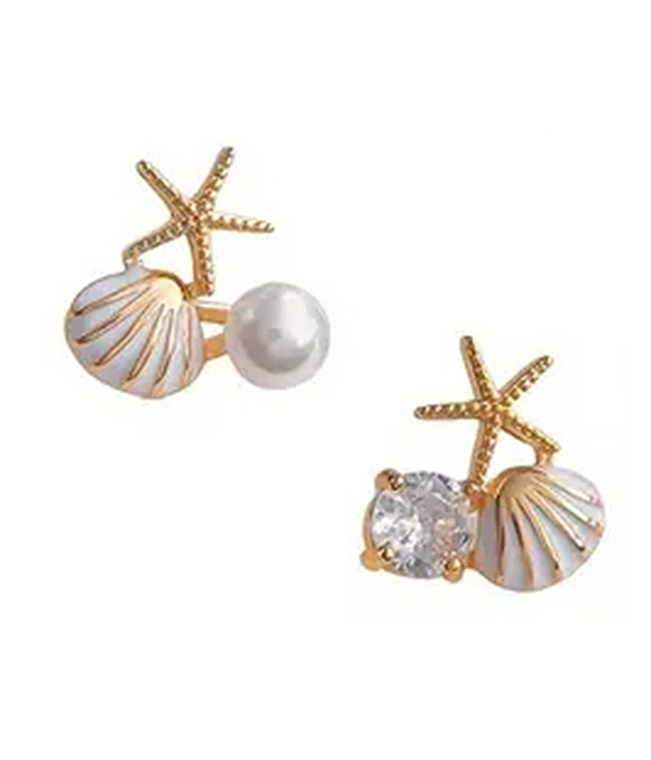 Sealife theme earring - starfish shell