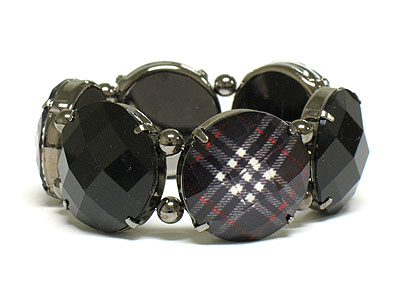 Buberry check design double stretch bracelet