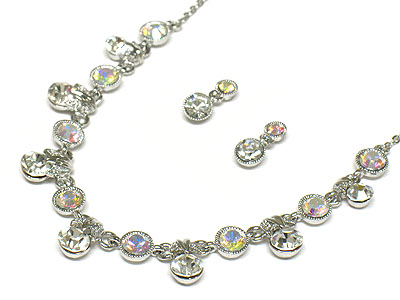 Austrian crystal necklace and earring set