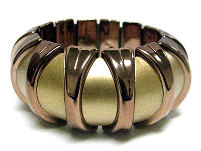 Metal look acrylic stretch bracelet