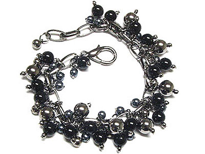 Multi metal ball drop braceelt