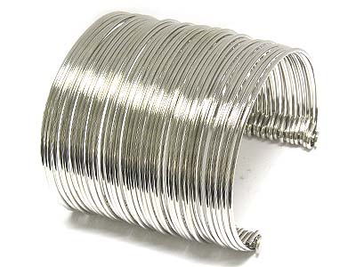 Architectural multi metal 40 rows bangle