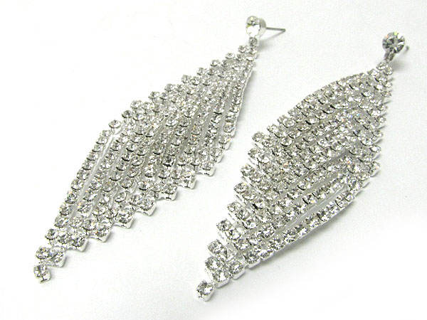 Rhinestone father shape earring