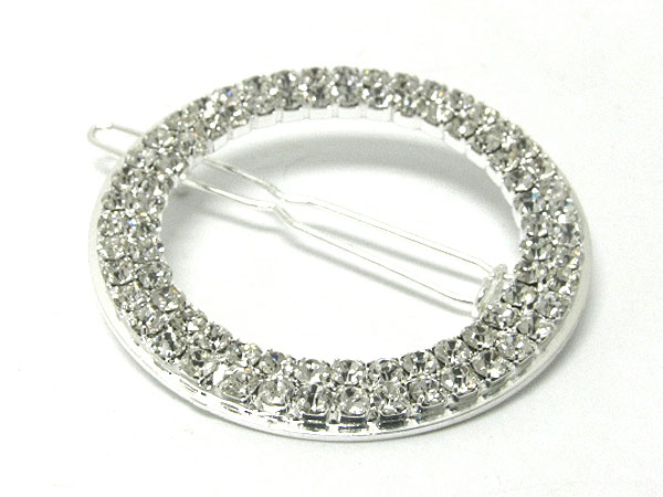 Rhinestone round hair pin