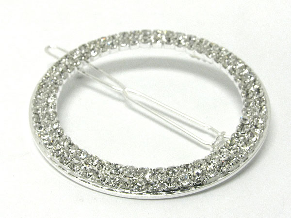 Rhinestone round hair pin