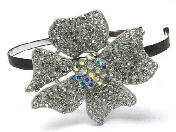 Crystal flower deco headband