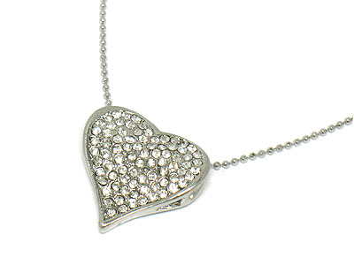 Crystal heart necklace