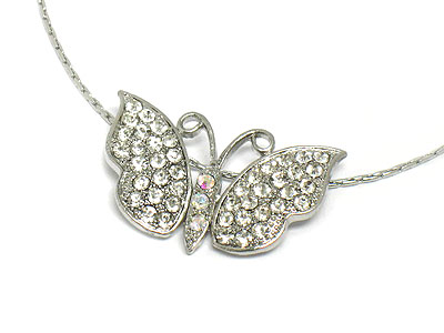 Crystal butterfly necklace