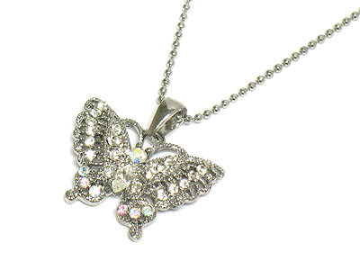 Crystal butterfly necklace