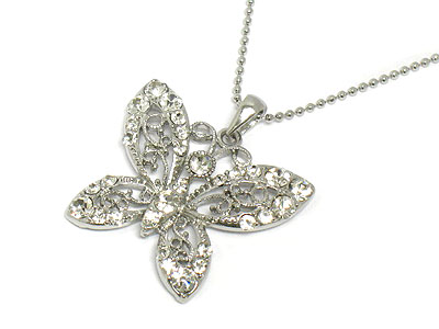 Crystal butterfly necklace