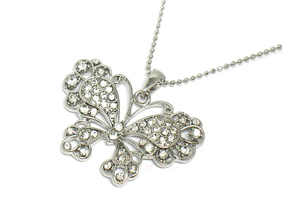 Crystal butterfly necklace