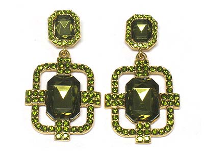 Boutique style crystal deco earring 