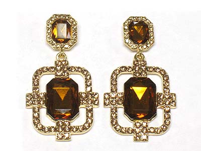 Boutique style crystal deco earring 