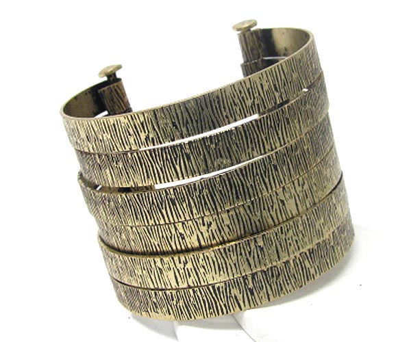 Multi metal sheet link bracelet