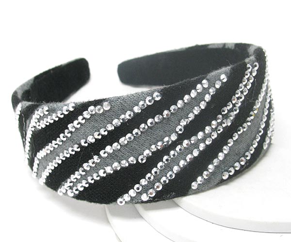 Crystal deco animal print fabric headband