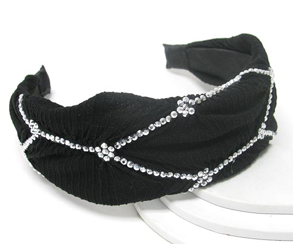 Crystal deco fabric headband