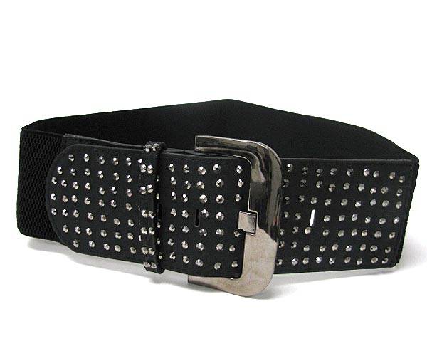 Multi metal stud stretch belt