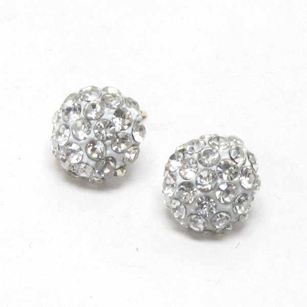 Crystal deco ball earring