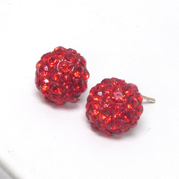 Crystal deco ball earring