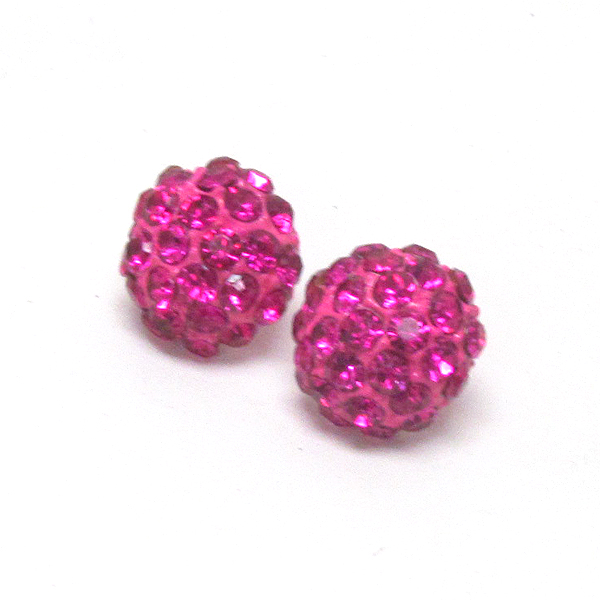 Crystal deco ball earring