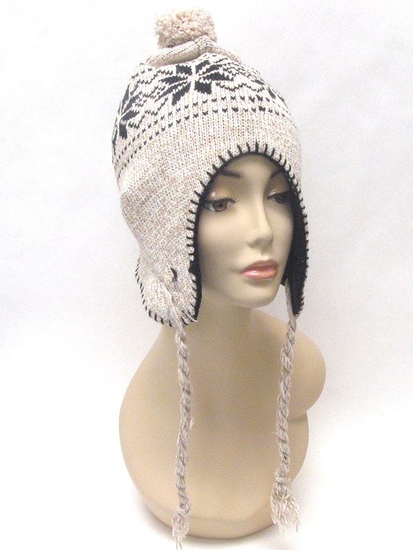 Snow embroider winter beanie